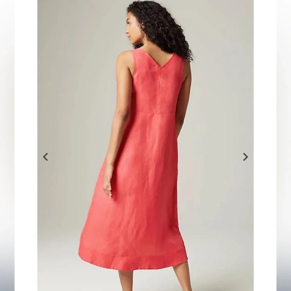 J.Jill NEW Elliptical-Hem A-Line Breathable Linen Blend Lagenlook Midi Dress XS - Picture 5 of 14